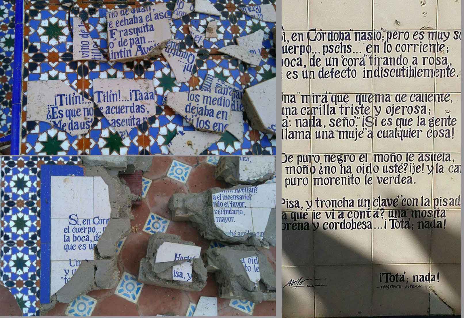 Efectos del vendaval en Cabra el 3 de febrero de 2017.